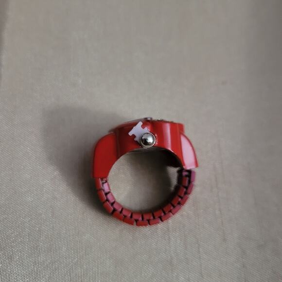 Hello Kitty red & crystal bow watch ring - Picture 2 of 6